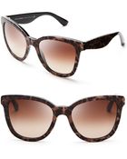 Dolce & Gabbana Leopard Oversized Wayfarer Sunglasses - Lyst