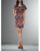Patrizia Pepe Short Silk Chiffon Dress - Lyst