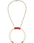 Aurelie Bidermann Caftan Moon Goldplated Faux Horn Necklace - Lyst