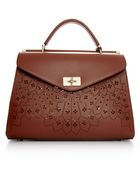 BCBGMAXAZRIA Allie Lazer Cut Satchel - Lyst