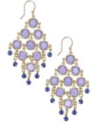 Kate Spade Goldtone Purple Stone Chandelier Earrings - Lyst