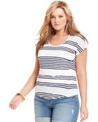 Lucky Brand Shortsleeve Striped Tee - Lyst