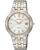 Seiko Mens Solar Two Tone Bracelet 37mm Sne066 - Lyst