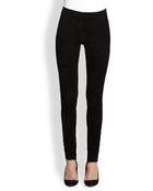 The Row Spetto Suede Leather Skinny Pants - Lyst