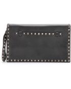 Valentino Noir Rock-stud Leather Clutch - Lyst
