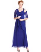 Alex Evenings Sleeveless Beaded Empirewaist Gown - Lyst