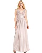 Calvin Klein Sleeveless Beaded Gown - Lyst