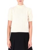 Marc Jacobs Short-sleeved Aran-knit Jumper - Lyst