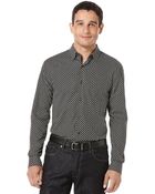 Perry Ellis Long Sleeve Circle Print Shirt - Lyst