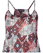 Topshop Aztec Print Crop Cami - Lyst