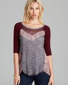 Free People Top Mix It Up Hacci - Lyst