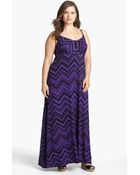 Olivia Moon Print Maxi Dress - Lyst