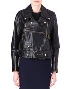 Acne Studios Leather Biker Jacket - Lyst