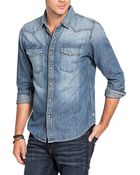 Guess Basic Denim Shirt in Spell Wash - Lyst