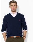 Polo Ralph Lauren Merino Wool V-Neck Sweater - Lyst