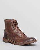 Frye James Distressed Leather Boots - Lyst