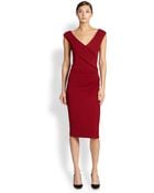 Donna Karan New York Capsleeve Draped Jersey Dress - Lyst