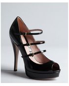 Gucci Patent Leather Multistrapped Platform Pumps - Lyst