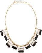 Fragments Rectanglecut Bib Necklace Clearblack - Lyst