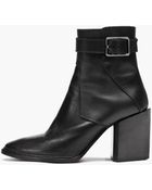Helmut Lang Leather Buckle Boot - Lyst