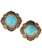 Stephen Dweck Turquoise Button Clip Earrings - Lyst
