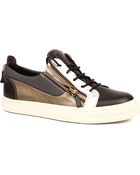 Giuseppe Zanotti Metallic Trainers - Lyst