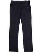Kenzo Navy Classic Wool Trousers - Lyst