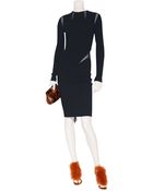 Emilio Pucci Black Silk Trim Sheath Dress - Lyst