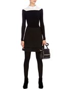 Karen Millen Shirt Collar Knit Sweater - Lyst