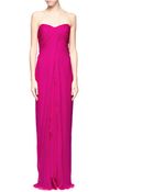 Notte By Marchesa Strapless Silk Gown - Lyst