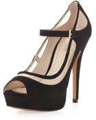 Pour La Victoire Ana Mary Jane Suede Platform - Lyst