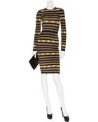 Valentino Black-Multi Knit Pencil Dress - Lyst