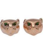 Anita Ko Rose Gold and Tsavorite Panther Stud Earrings - Lyst