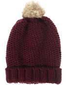 Asos Faux Fur Pom Beanie - Lyst