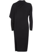 Lanvin Draped Dress - Lyst