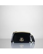 Ralph Lauren Calfskin Rl Logo Clutch - Lyst