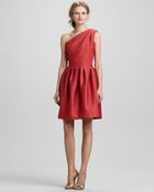 Halston Heritage One shoulder Bell Dress - Lyst