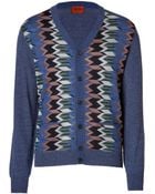 Missoni Wool Patterned V-Neck Cardigan - Lyst