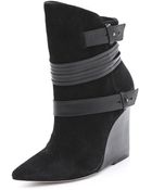 Alice + Olivia Alice Olivia Owen Suede Wedge Boots - Lyst