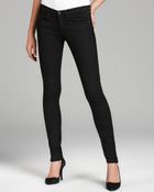 Juicy Couture Skinny Jeans Leather Inset - Lyst