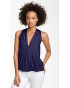 Ella Moss Girls Best Friend Draped Faux Wrap Tank - Lyst