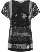 MICHAEL Michael Kors Sequin Top - Lyst
