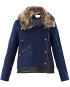 Veronica Beard Fur-Collar Driving Jacket - Lyst