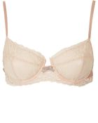 Topshop Eyelash Lace and Satin Bra - Lyst