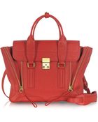 3.1 Phillip Lim Red Leather Pashli Medium Satchel - Lyst