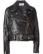 Acne Studios Leather Biker Jacket - Lyst