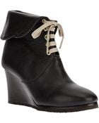 Chloé Lace-Up Wedge Boot - Lyst