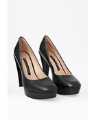 French Connection Nambia High-Heeled Leather Pumps - Lyst