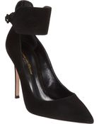 Gianvito Rossi Suede Ankle Cuff Pump - Lyst