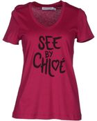 See By Chloé Short Sleeve T-Shirt - Lyst
